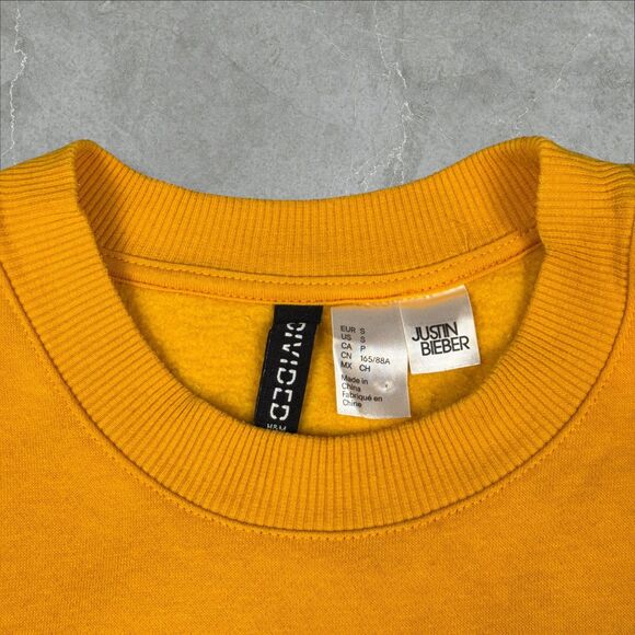 2017 Yellow Justin Bieber Stadium Tour Concert Crewneck Sweatshirt - Small - Picture 6 of 8